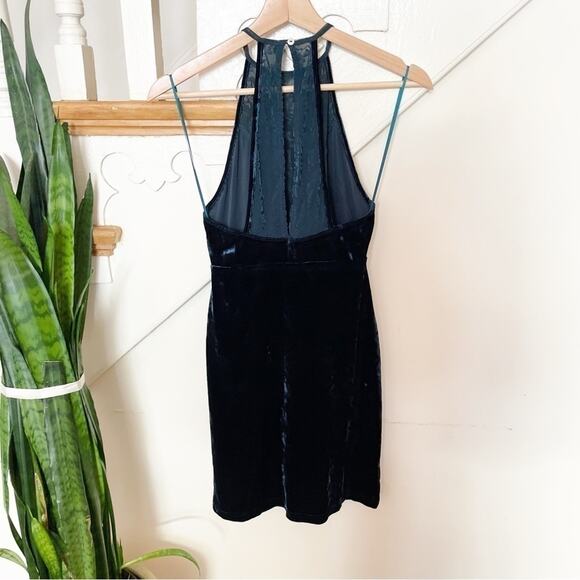 Free People GREEN Luxe Velvet Something Something Bodycon Size XS - Picture 9 of 10